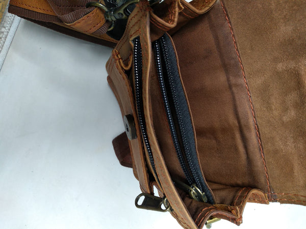 BOLSA CHICA BANDOLERA MARICONERA DE PIEL PARA HOMBRE