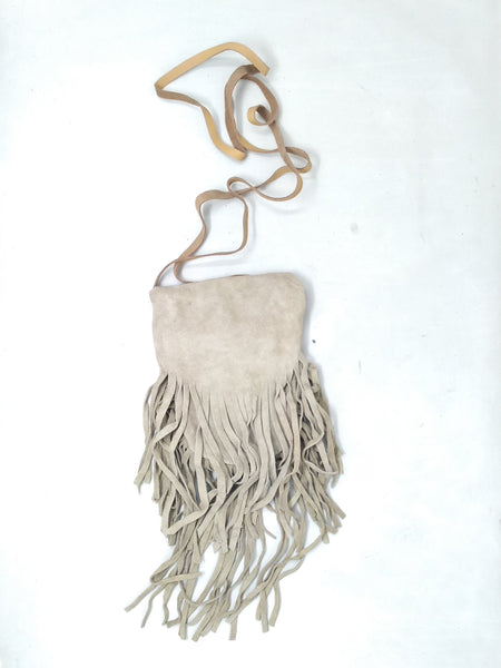Bolsa Cartera De Gamuza Piel Con Flecos Para Mujer