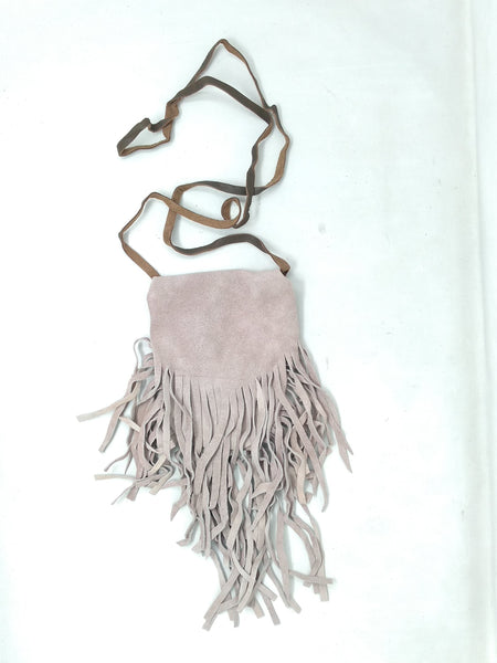 Bolsa Cartera De Gamuza Piel Con Flecos Para Mujer