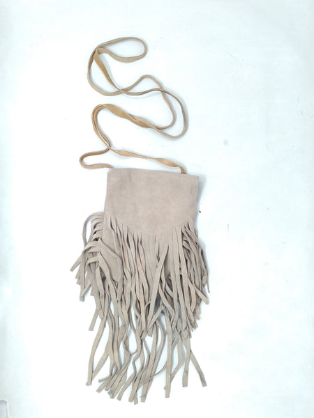 Bolsa Cartera De Gamuza Piel Con Flecos Para Mujer