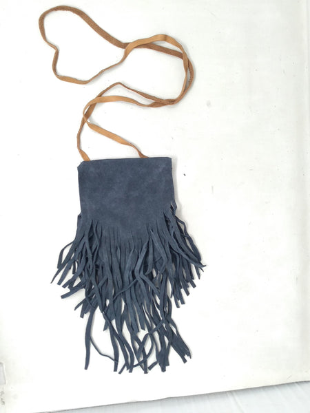 Bolsa Cartera De Gamuza Piel Con Flecos Para Mujer