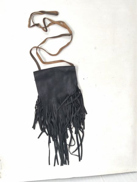 Bolsa Cartera De Gamuza Piel Con Flecos Para Mujer