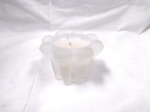 Portavela de cristal vela flor candelero pack 3pz