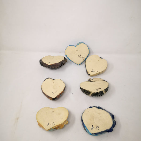 PAQUETE DE 7 CORAZONES CON DECORACIONES Tiendita