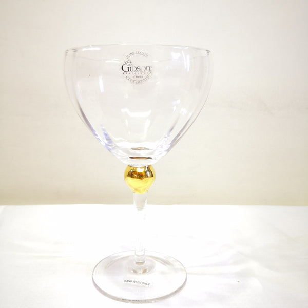Juego 4 Copas De Cristal Gibson Diseño Golden Solitaire Martini