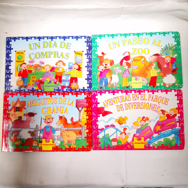 Libro Infantil Rompecabezas 4 Pza Enseñanza Interactiva