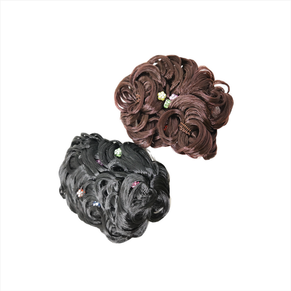 Chongo Dona Para Cabello Postizo Paquete Tonos 12 Pzas