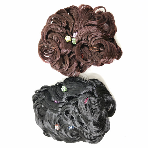 Chongo Dona Para Cabello Postizo Paquete Tonos 12 Pzas