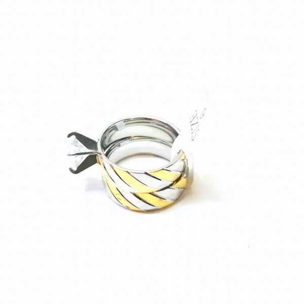 Anillo Doble Dorado Mujer Acero Quirurgico S/Estuche 4