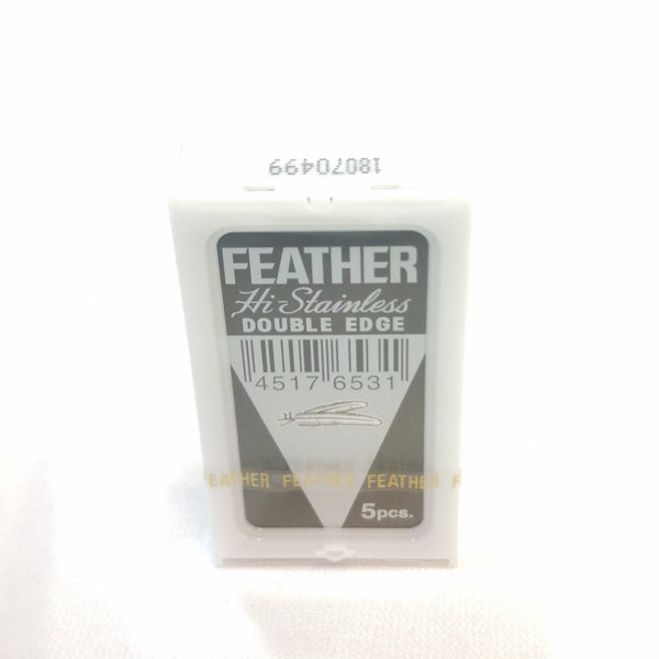 Estuche con 5 Hoja de navaja Feather