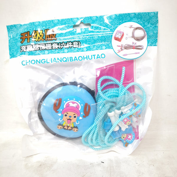 Estuche figuras infantiles y protector de cables cargador audífonos