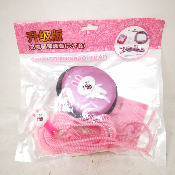 Estuche figuras infantiles y protector de cables cargador audífonos