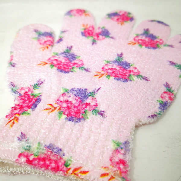 20 Par guantes de baño exfoliantes Avon Flores