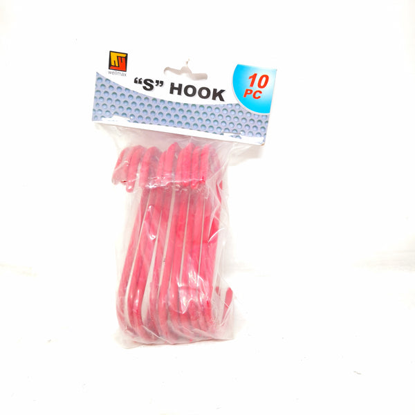 Gancho colgador tipo S 10 pzas HOOKS forrado plastico