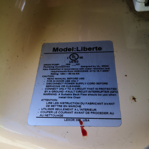 Silla Sillón Reclinable Hidromasaje Spa Pedicure Lexor Liberte