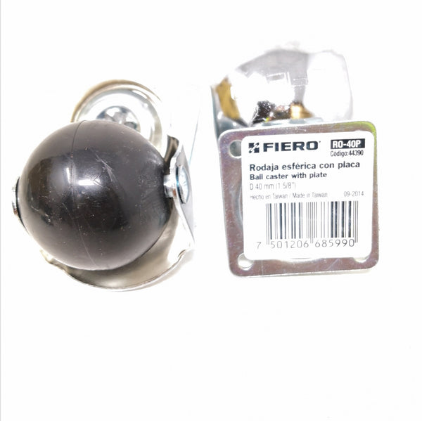Rodaja esférica con placa fierro 40mm FIERO 44390