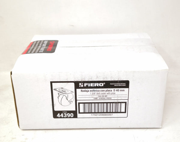 4 Rodaja esférica con placa fierro 40mm FIERO 44390