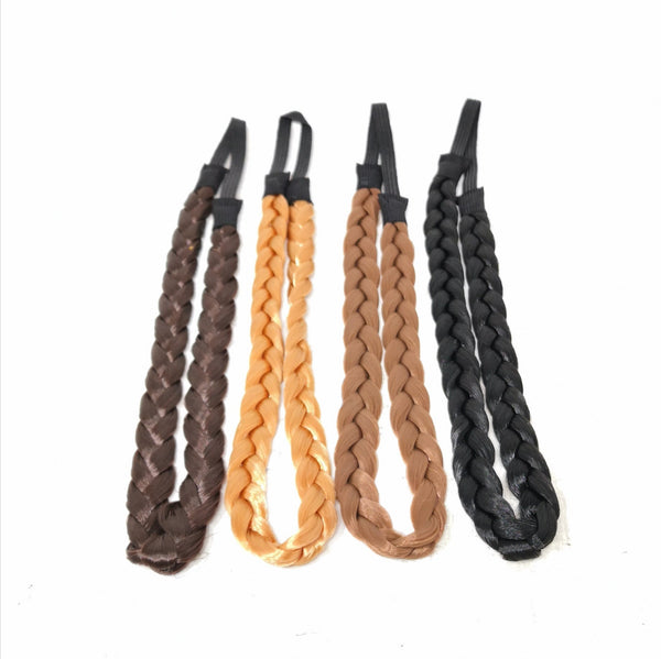 Pack 25 Docenas Diademas De Cabello Trenza Sintética Resorte Mayoristas