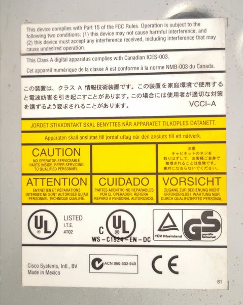 Switch router Cisco WS-C1924-A Catalyst 1900 Serie 24 puertos
