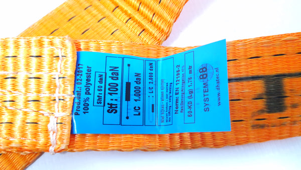 Eslinga Plana Con Hebilla System 1.75 M X 5 Cm 50 Kd Naranja
