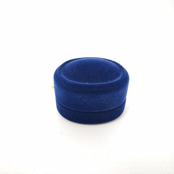 Estuche joyeria regalo caja Anillo aretes Terciopelo Azul / Eli