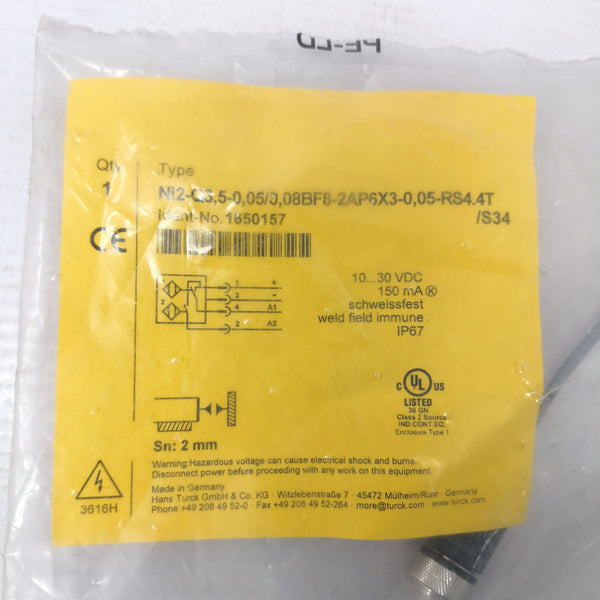 Sensor De Proximidad Inductivo Industrial Turck Ni2-q3 2mm