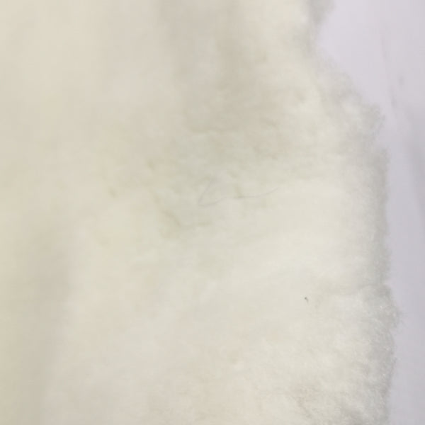 Tapete alfombra Piel Natural Afelpada blanca 110x80 cm