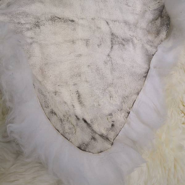 Tapete Alfombra piel natural Blanco suave 2x1.4m