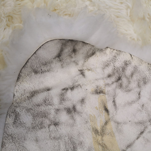 Tapete Alfombra piel natural Blanco suave 2x1.4m