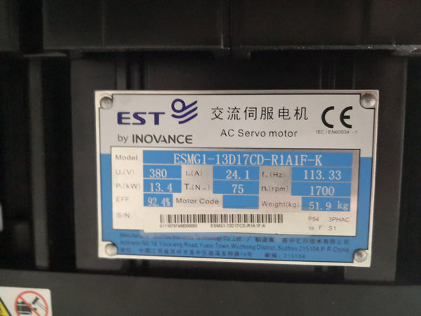 AC Servo motor industrial inovance EST 380V 3F 13.4Kw