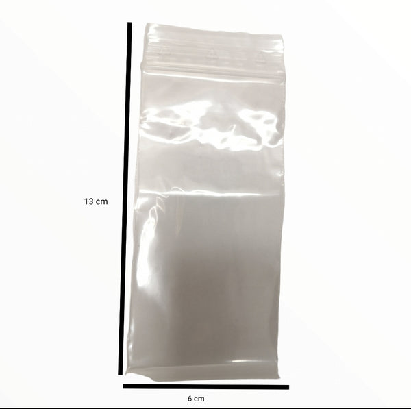 Bolsa con cierre transparente 6x13 cm pack 1000pz
