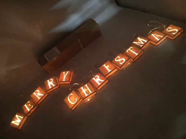 Guirnalda Luces Feliz Navidad Merry christmas de baterías