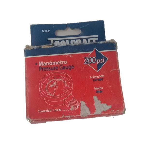 Manometro De Presion Toolcraft Pressure Gauge 200psi ¼ Npt