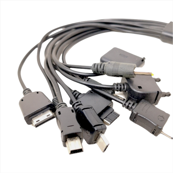 Cable USB Multicargador Para Celulares Tipo Pulpo Usb 10 En 1