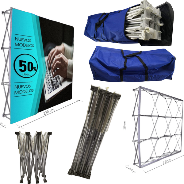 1.1 Muro Publicitario Skyline Pared Grafica Reforzado Wall Banner 2.30x2.30