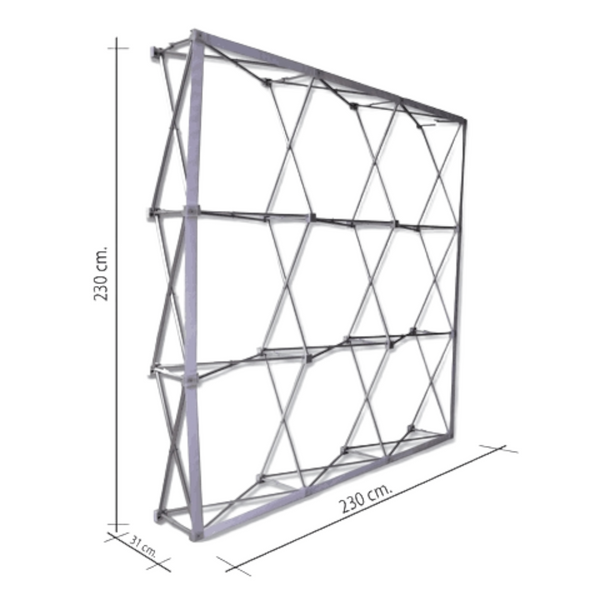 1.1 Muro Publicitario Skyline Pared Grafica Reforzado Wall Banner 2.30x2.30