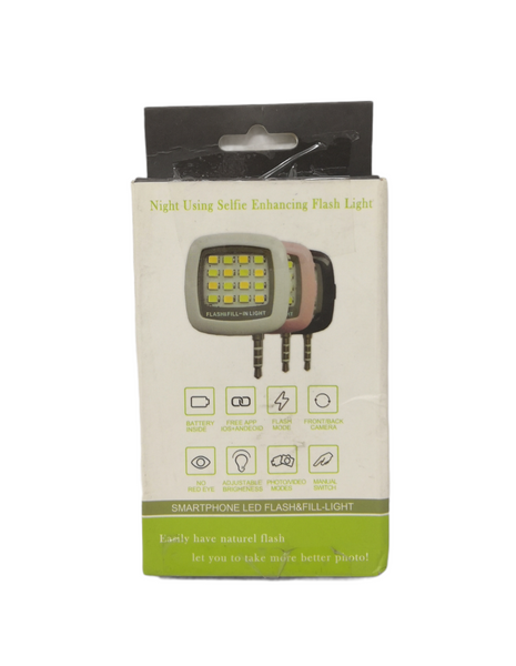 Flash de celular para foto selfie 16 leds Auxiliar 3.5mm