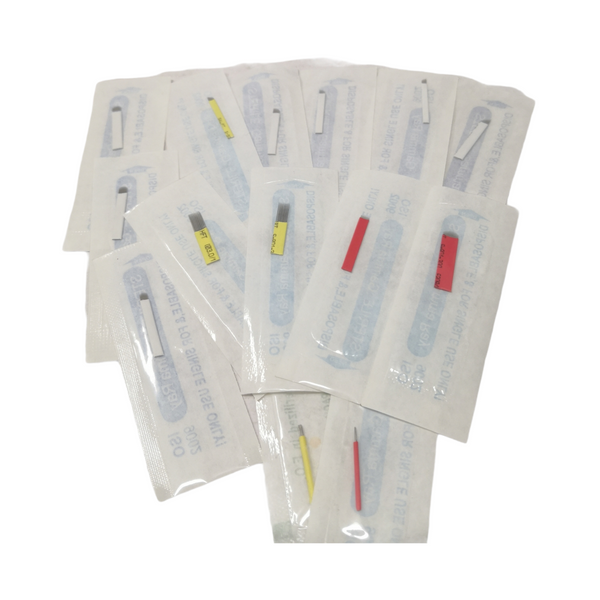 Agujas Navaja Microblading 20pack modelos varios 7-19R 14-21U 7-15F