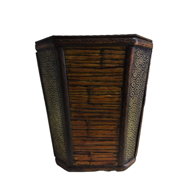 Cesto Revistero Macetero Decorativo De Madera Moderno