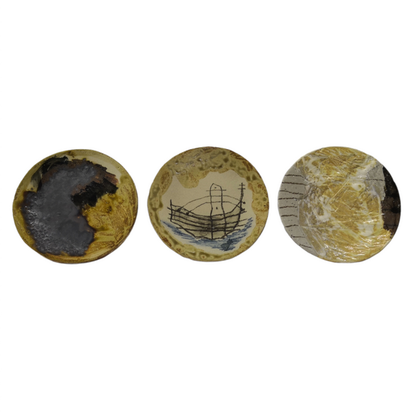Colección de Arte Platos Cerámicos 15,5 cm Pack 3pz