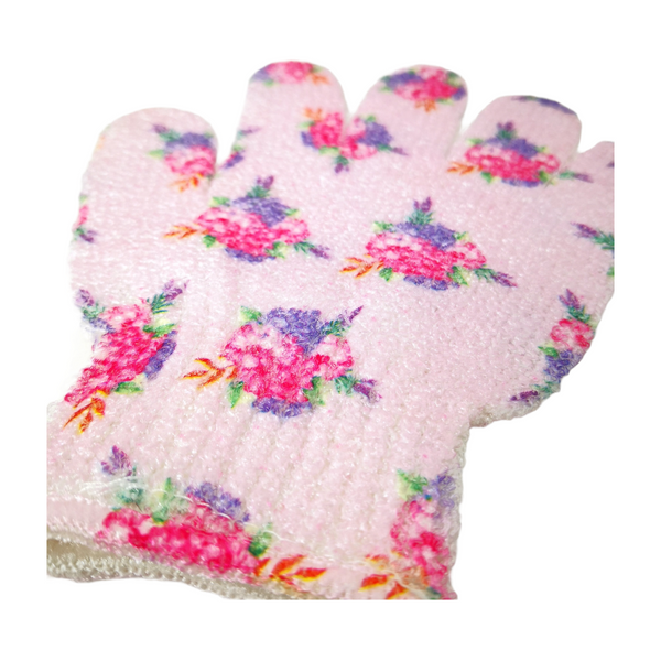 10 Par guantes de baño exfoliantes Avon Flores