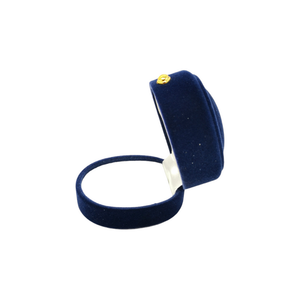 Estuche joyeria regalo caja Anillo aretes Terciopelo Azul / Eli