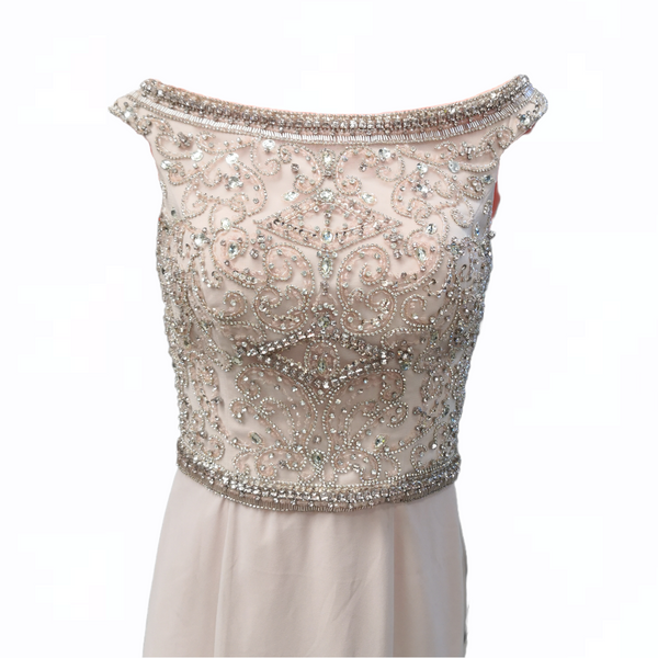 Vestido De Fiesta Marca Terani Couture Talla 4 Color Rosa