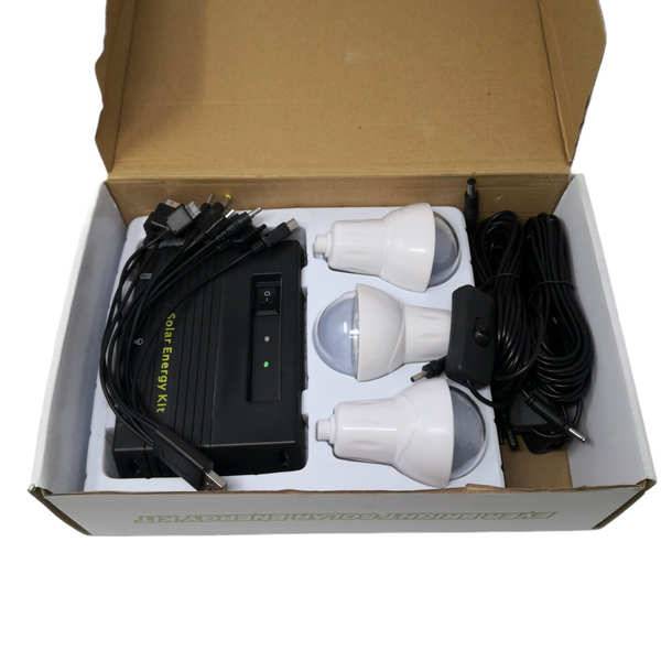 Kit Cargador + focos con Energía Solar sistema aislado 4W