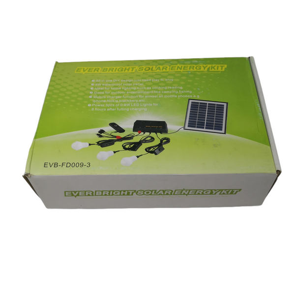 Kit Cargador + focos con Energía Solar sistema aislado 4W