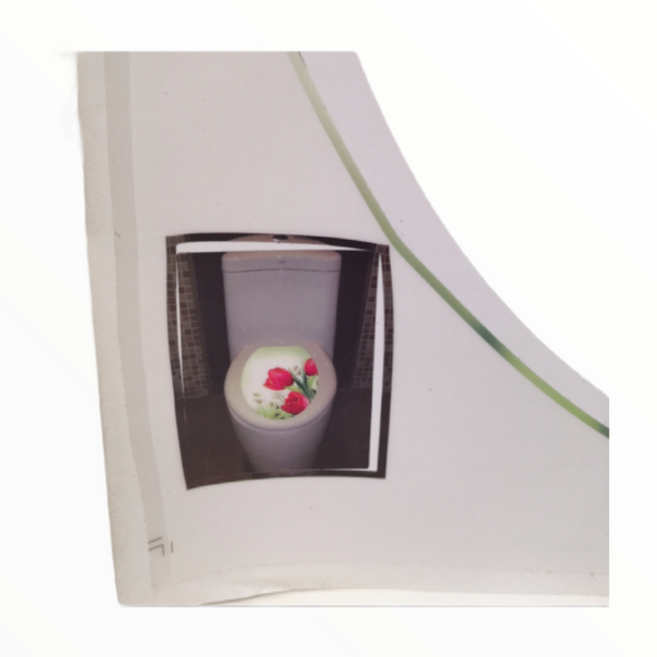 Vinil Adhesivo Decorativo Taza Asiento Baño Tulipanes