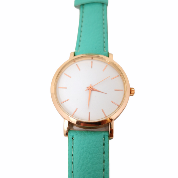 Reloj de pulso dama analógico correa textil colores