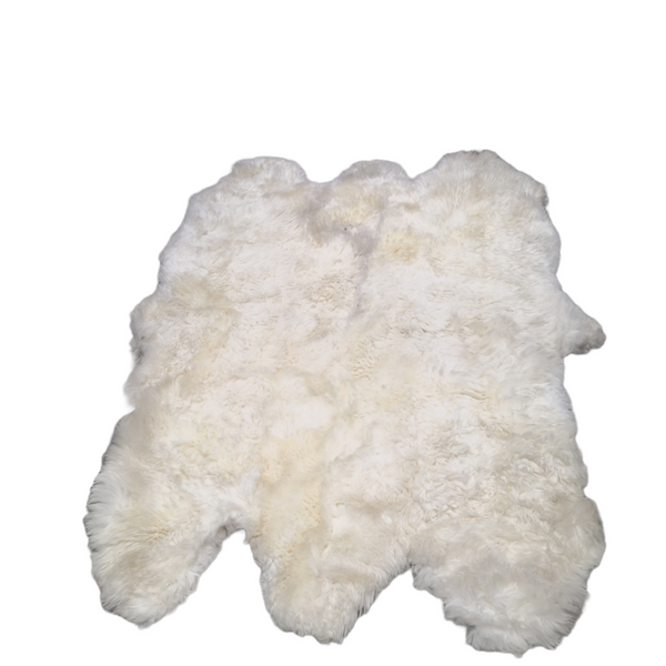 Tapete Alfombra piel natural Blanco suave 2x1.4m
