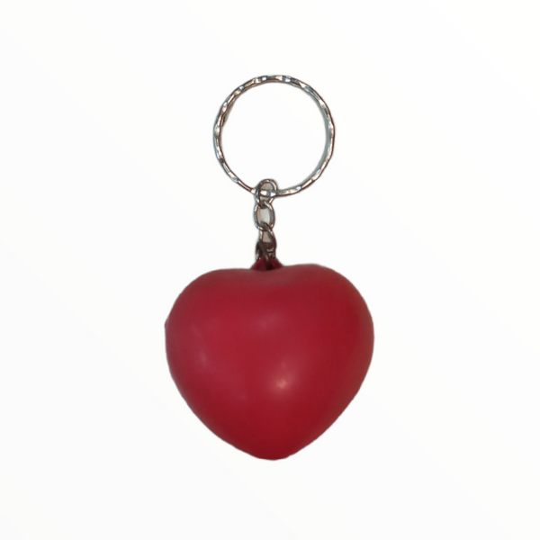 Llavero Forma Corazón Anti Estress 10 PIEZAS esponja mayoreo