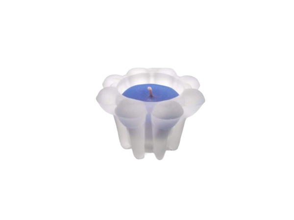Portavela de cristal vela flor candelero pack 3pz